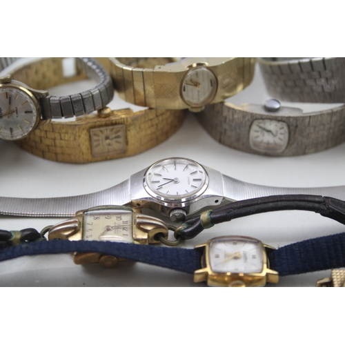 526 - Job Lot Vintage Women's Assorted Hand-Winds/Automatic Wristwatches UNTESTED