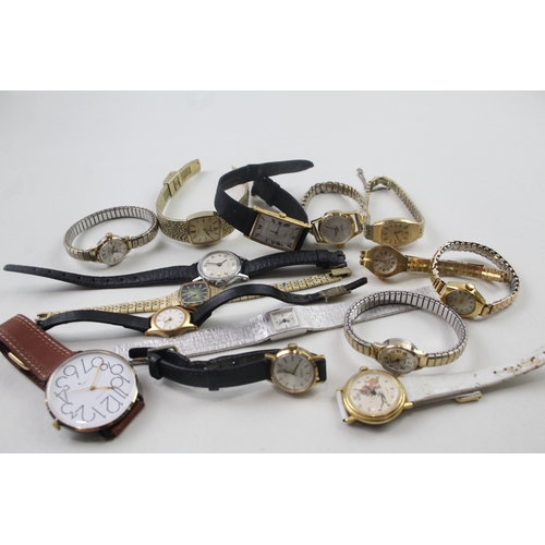 531 - Job Lot Vintage Women's Assorted Hand-Winds/Automatic Wristwatches UNTESTED