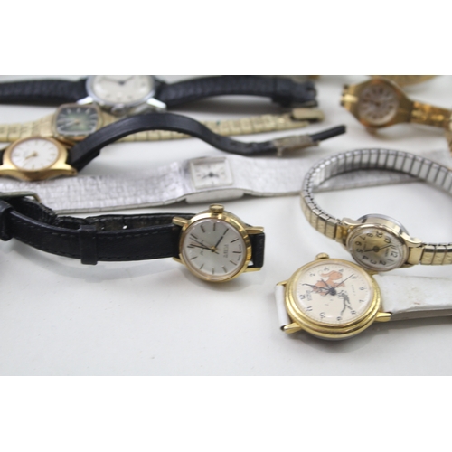 531 - Job Lot Vintage Women's Assorted Hand-Winds/Automatic Wristwatches UNTESTED