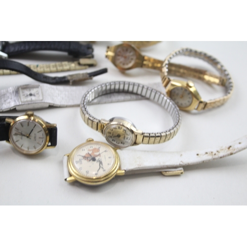 531 - Job Lot Vintage Women's Assorted Hand-Winds/Automatic Wristwatches UNTESTED