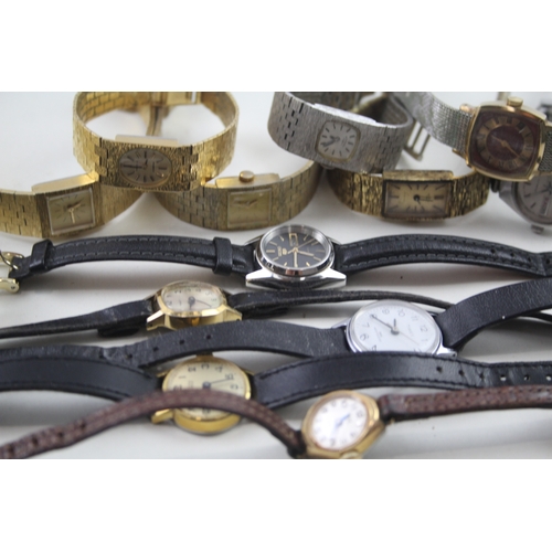 538 - Job Lot Vintage Women's Assorted Hand-Winds/Automatic Wristwatches UNTESTED