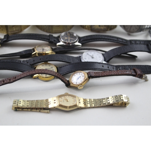 538 - Job Lot Vintage Women's Assorted Hand-Winds/Automatic Wristwatches UNTESTED