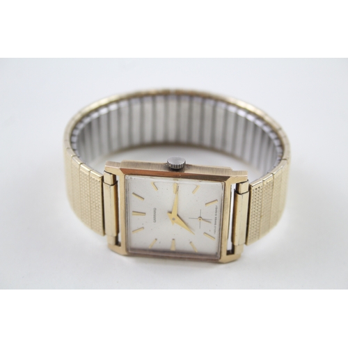 540 - Men's Vintage Garrard 9ct Gold Presentation Watch Hand-Wind WATCH RUNS