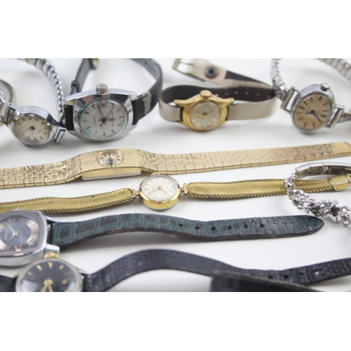 546 - Job Lot Vintage Women's Assorted Hand-Winds/Automatic Wristwatches UNTESTED