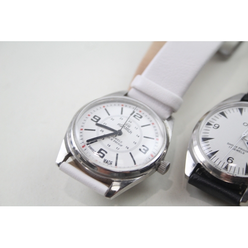 548 - Men's Vintage Re-Dial Watches Hand-Wind WATCH RUNS x 2