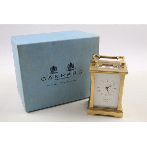 550 - Garrard & Co. Vintage Brass Mantle Carriage Clock