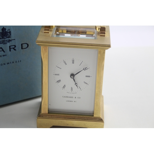 550 - Garrard & Co. Vintage Brass Mantle Carriage Clock