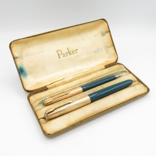 515 - Parker 51 Propelling Pencil and Fountain Pen with 14ct Nib - Boxed