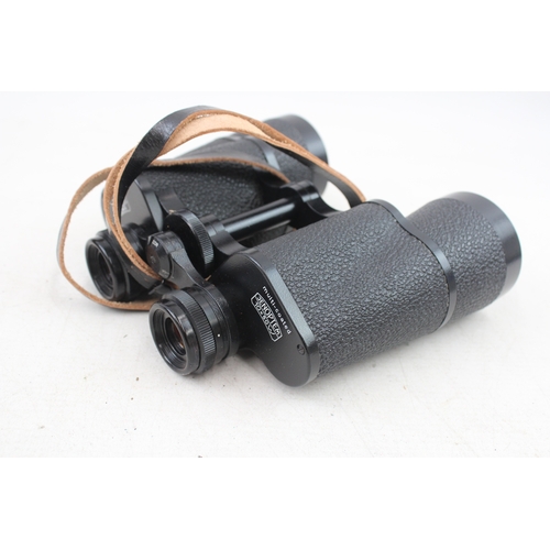 482 - Carl Zeiss Jena Jenoptum Multi-Coated 10x50w Binoculars Working w/ Original Case