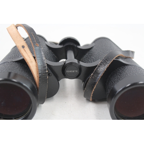 482 - Carl Zeiss Jena Jenoptum Multi-Coated 10x50w Binoculars Working w/ Original Case