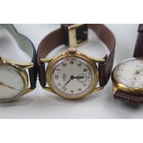 494 - Men's Vintage Watches Hand-Wind WATCH RUNS X 3