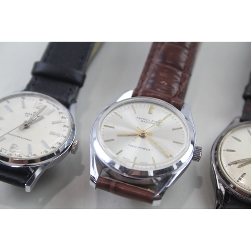 496 - Men's Vintage Watches Hand-Wind/Automatic WATCH RUNS X 2