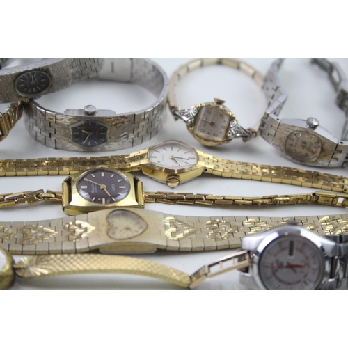 502 - Job Lot Vintage Women's Assorted Hand-Winds/Automatic Wristwatches UNTESTED