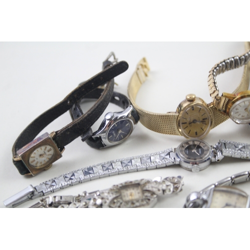 505 - Job Lot Vintage Women's Assorted Hand-Winds/Automatic Wristwatches UNTESTED