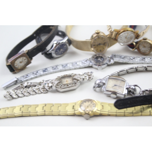 505 - Job Lot Vintage Women's Assorted Hand-Winds/Automatic Wristwatches UNTESTED