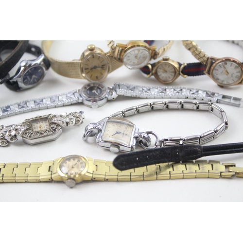 505 - Job Lot Vintage Women's Assorted Hand-Winds/Automatic Wristwatches UNTESTED