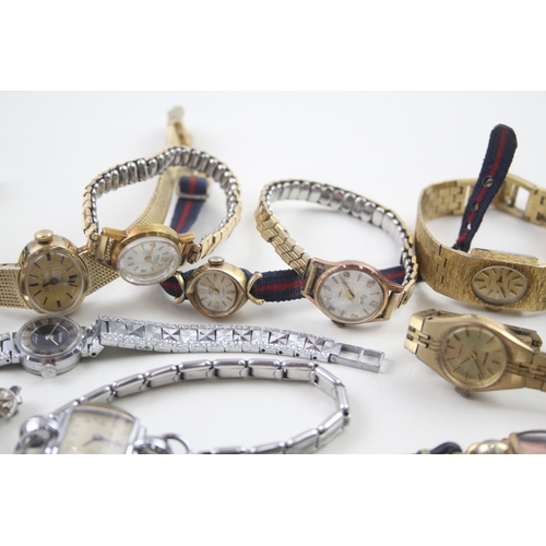 505 - Job Lot Vintage Women's Assorted Hand-Winds/Automatic Wristwatches UNTESTED