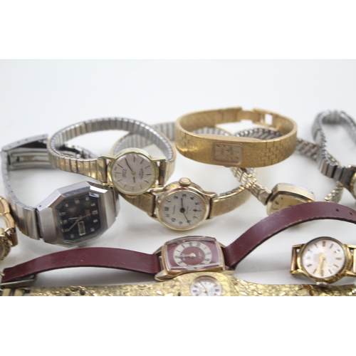 507 - Job Lot Vintage Women's Assorted Hand-Winds/Automatic Wristwatches UNTESTED