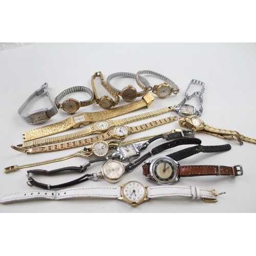 509 - Job Lot Vintage Women's Assorted Hand-Winds/Automatic Wristwatches UNTESTED