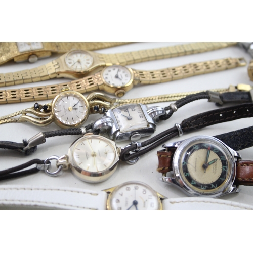 509 - Job Lot Vintage Women's Assorted Hand-Winds/Automatic Wristwatches UNTESTED