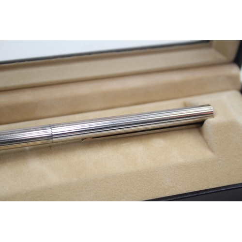 543 - Vintage S.T DUPONT Silver Plated Ballpoint Pen / Biro WRITING Original Box