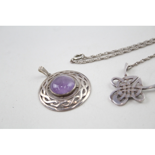 342 - A collection of silver Celtic jewellery including Malcolm Gray & Ola Gorie (21g)