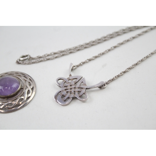 342 - A collection of silver Celtic jewellery including Malcolm Gray & Ola Gorie (21g)