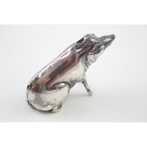 385 - Antique Hallmarked 1916 London Sterling Silver Filled Novelty Pig Ornament (71g)