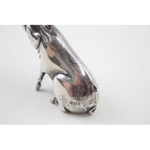 385 - Antique Hallmarked 1916 London Sterling Silver Filled Novelty Pig Ornament (71g)