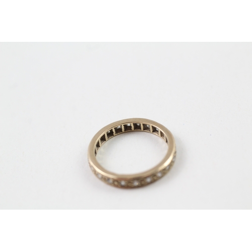 40 - 9ct gold diamond full eternity ring (1.9g) Size  K