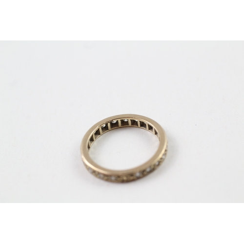 40 - 9ct gold diamond full eternity ring (1.9g) Size  K