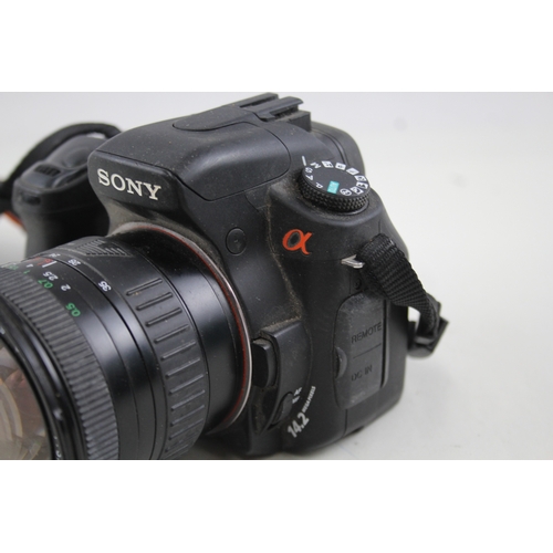 447 - Sony A350 Vintage DSLR Digital Camera Working w/ Cosina 19-35mm F/3.5-4.5