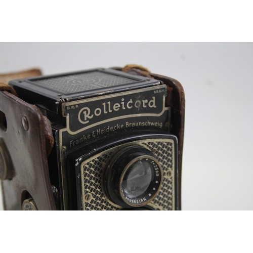 466 - Rolleicord I Model 1 Art Deco Twin Lens Camera Working w/ Case