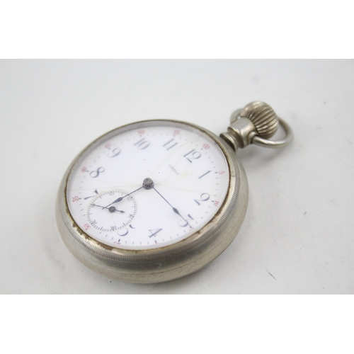 475 - Vintage Omega Open Face Pocket Watch Hand-Wind WATCH RUNS