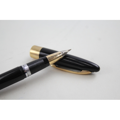 495 - Vintage Sheaffer Snorkel Black Fountain Pen w/ 14ct Nib WRITING Boxed