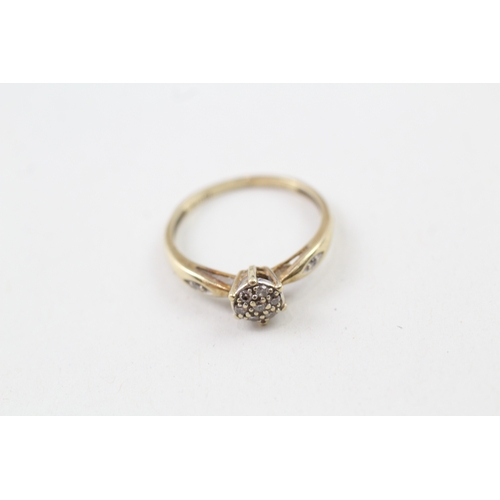 84 - 9ct gold vintage diamond dress ring (1.5g) Size  N