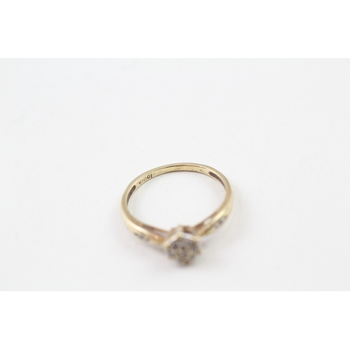 84 - 9ct gold vintage diamond dress ring (1.5g) Size  N