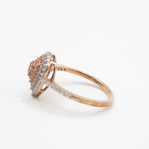 3 - 9ct Rose Gold Iliana Diamond Ring (2.3g) Size O  - AS SEEN - One stone missing