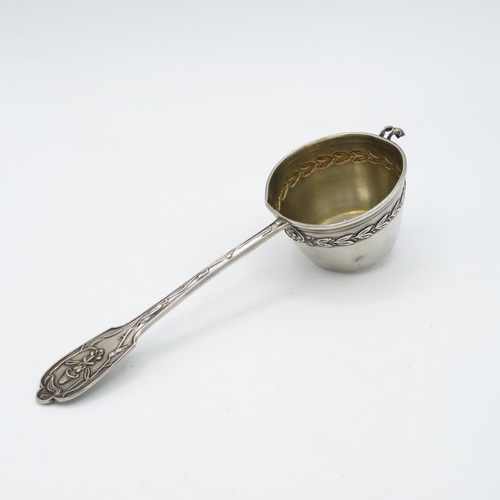 354 - Silver Continental Tea Strainer Boxed