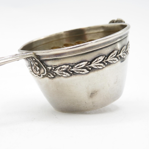 354 - Silver Continental Tea Strainer Boxed