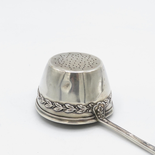 354 - Silver Continental Tea Strainer Boxed