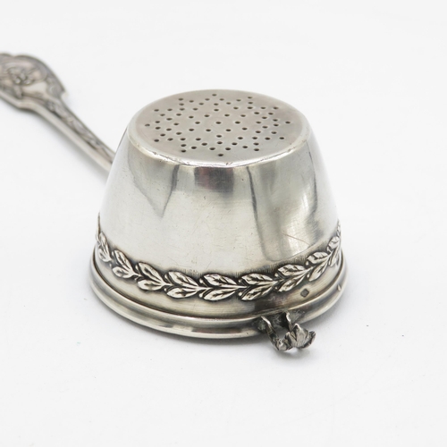 354 - Silver Continental Tea Strainer Boxed