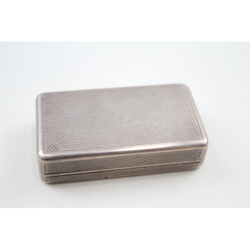 355 - Antique Stamped .800 Continental Silver Rectangular Snuff / Tobacco Box (67g)