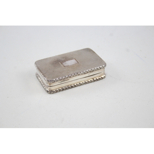 367 - Vintage Hallmarked 1971 Birmingham Sterling Silver Engine Turned Snuff Box (43g)