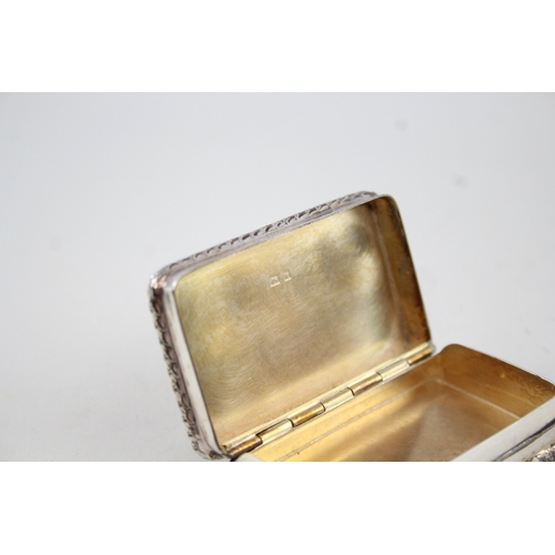 367 - Vintage Hallmarked 1971 Birmingham Sterling Silver Engine Turned Snuff Box (43g)