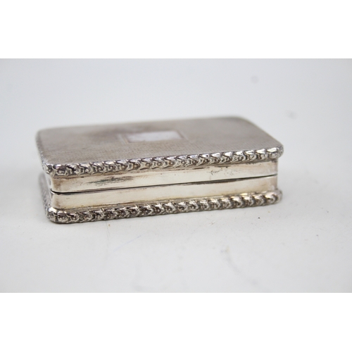 367 - Vintage Hallmarked 1971 Birmingham Sterling Silver Engine Turned Snuff Box (43g)