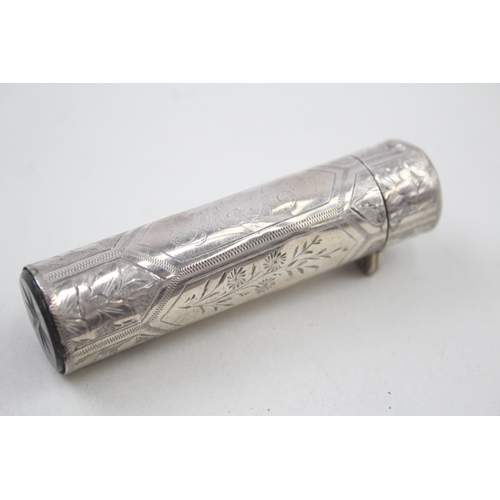 386 - Late Victorian 1901 Birmingham Sterling Silver Scent Perfume Bottle (45g)