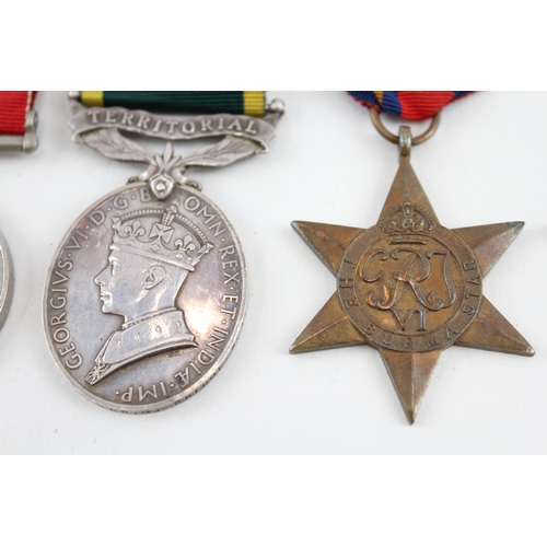 387 - WW2 Burma Star Territorial Medal Group Territorial 882686 Gnr G. Bridge RA x 5