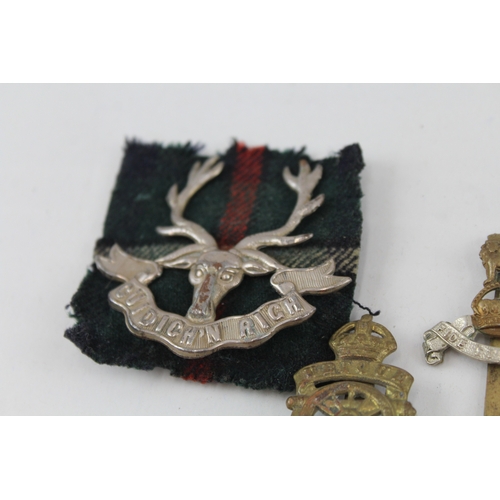 391 - Military Cap Badges Inc Royal Marines, Lincolns, A&SH, Etc x 10