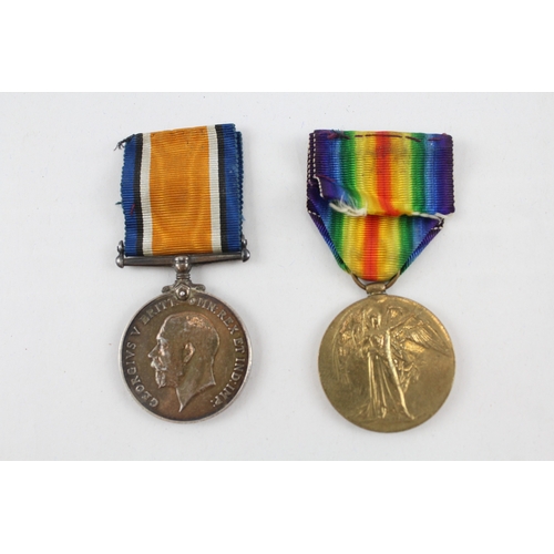 395 - WW1 Medal Pair 60508 Pte D. Macfarlane MGC x 2